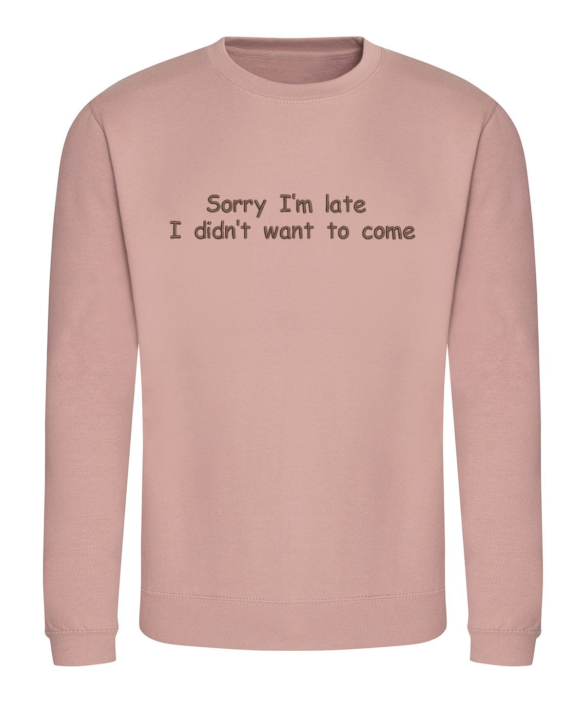 Sweatshirt - Sorry I'm late I didn't want to come