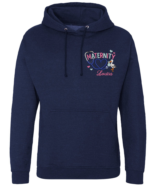 Hoodie - Maternity & Stork - With Your Name