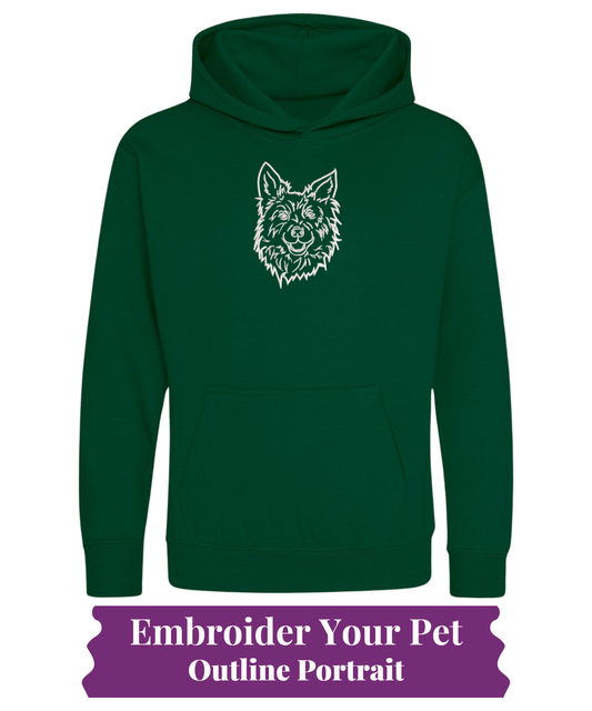 Kids Hoodie - Pet Outline