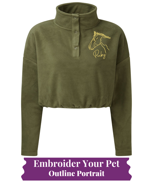 Cropped Fleece - Pet Outline