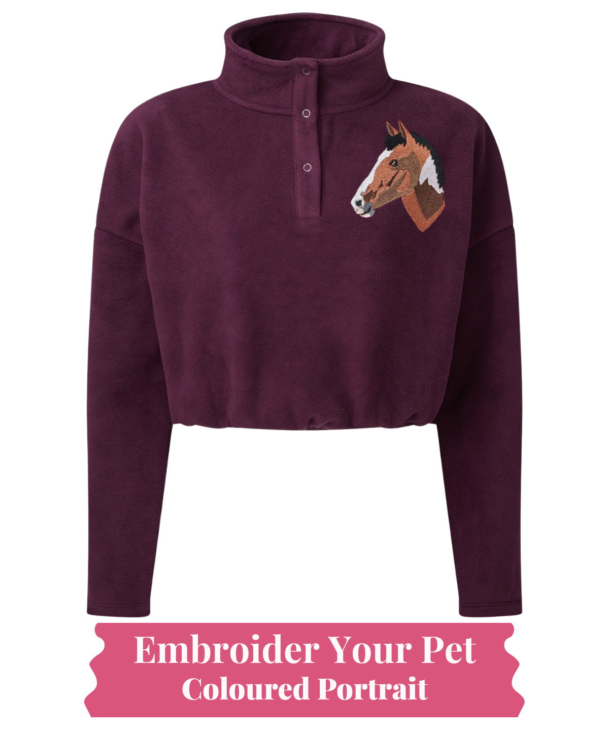 Cropped Fleece - Pet Portrait