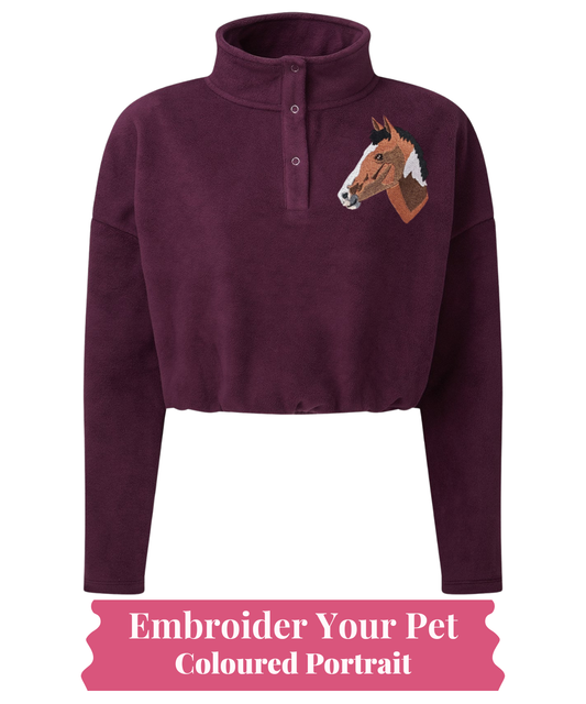 Cropped Fleece - Pet Portrait
