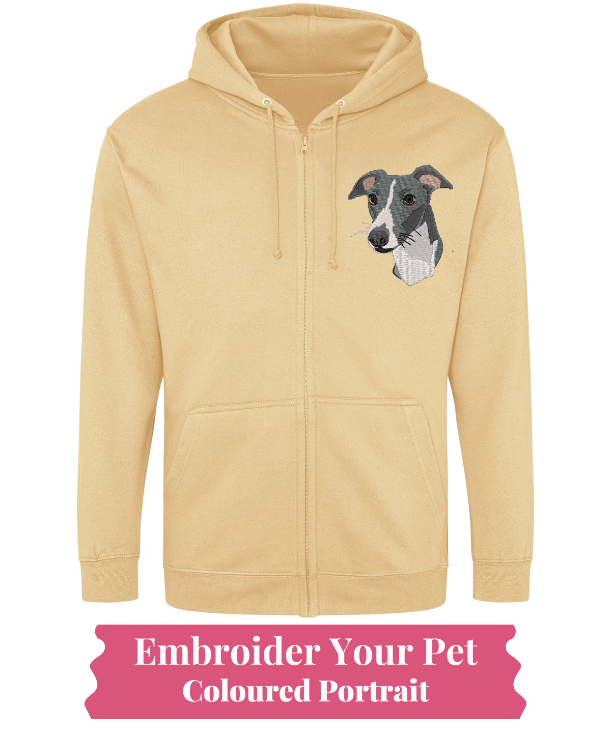 Zip Hoodie (Zoodie) - Pet Portrait