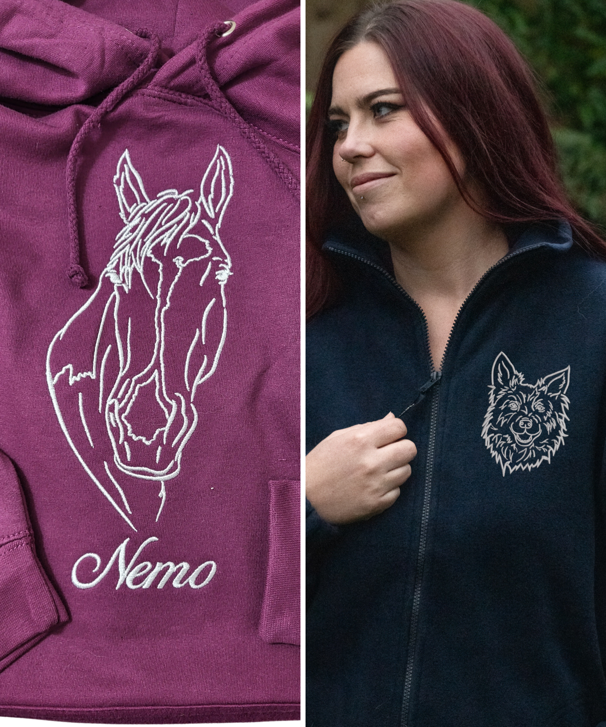 Cropped Fleece - Pet Outline