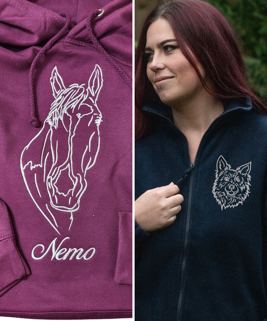 Cropped Fleece - Pet Outline