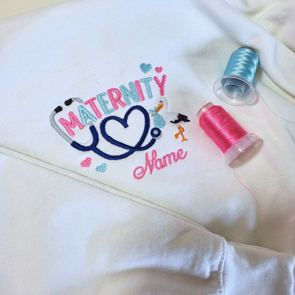 Sweatshirt - Maternity & Stork - With Your Name