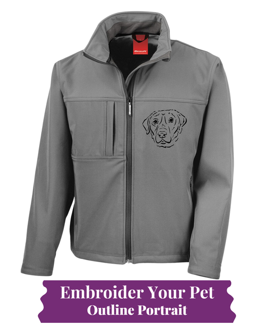Unisex Softshell Jacket - Pet Outline